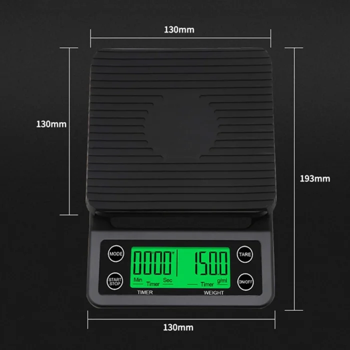 SEYO Precision Electric Kitchen Scale for Coffee with Timer High Precision Small Food Weighing Scale 0.1g to 3kg SEYO | RoxyStore
