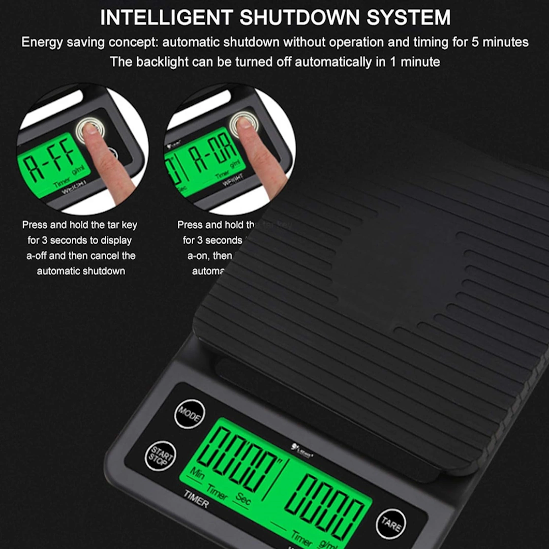 Coffee Gram Scale-6 SEYO Precision Electric Kitchen Scale for Coffee with Timer High Precision Small Food Weighing Scale 0.1g to 3kg SEYO | RoxyStore