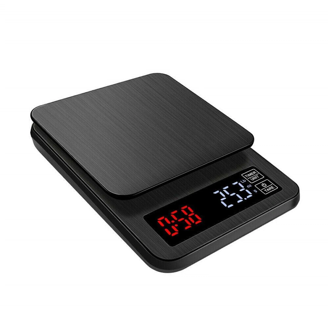 Lux-2 Coffee Gram Scale Yarboli Digital Weight Balance Scale with USB Interface 3 kg, Black | RoxyStore