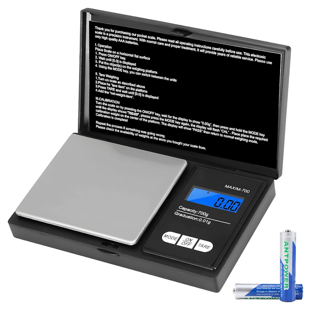 Red Notebook Gram Scale-1 700g 0.01g Accuracy Scale, Portable Jewelry Scale, 0.01g Precision Scale, Professional Digital Pocket Scale, with LCD Display and 7 Units, Tare Function, for Weighing Ingredients in Kitchen, Coffee, Medicine by Vinabo | RoxyStore