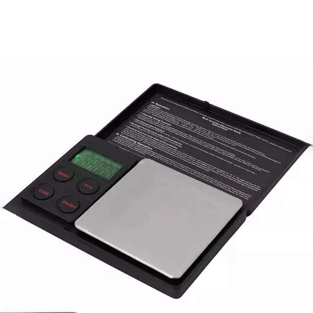 Yellow Notebook Gram Scale-1 High Precision Portable Digital Pocket Scale 0.1g to 500g - for Weighing Gold, Jewelry, and Precious Metals - Clear LED Display (SKL-9013) | RoxyStore