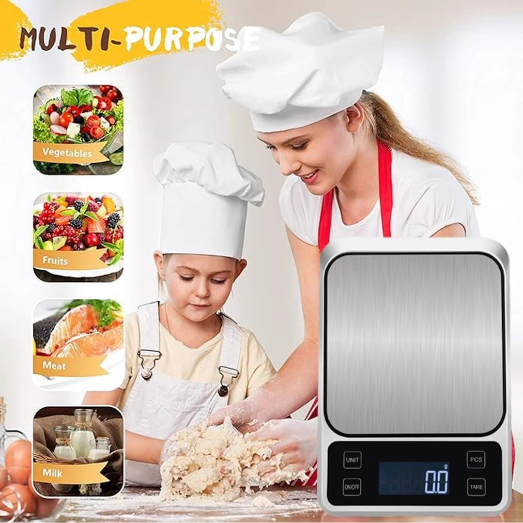 CX-Series-5 Kitchen Scale 10kg/0.1g High Precision Multifunctional Digital Kitchen Scale for Measuring Food, Meat, Jewelry, Carat Powder Scale with Backlit LCD Display | RoxyStore