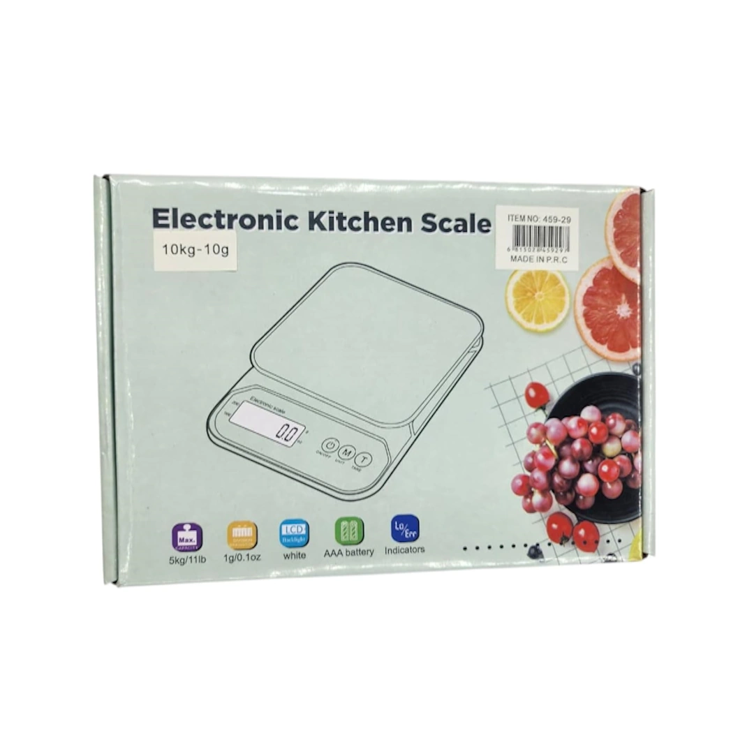 Modern Square Kitchen Scale-2 Digital Kitchen Scale with LCD Display, Mini Electronic Food Scale, Plastic | RoxyStore