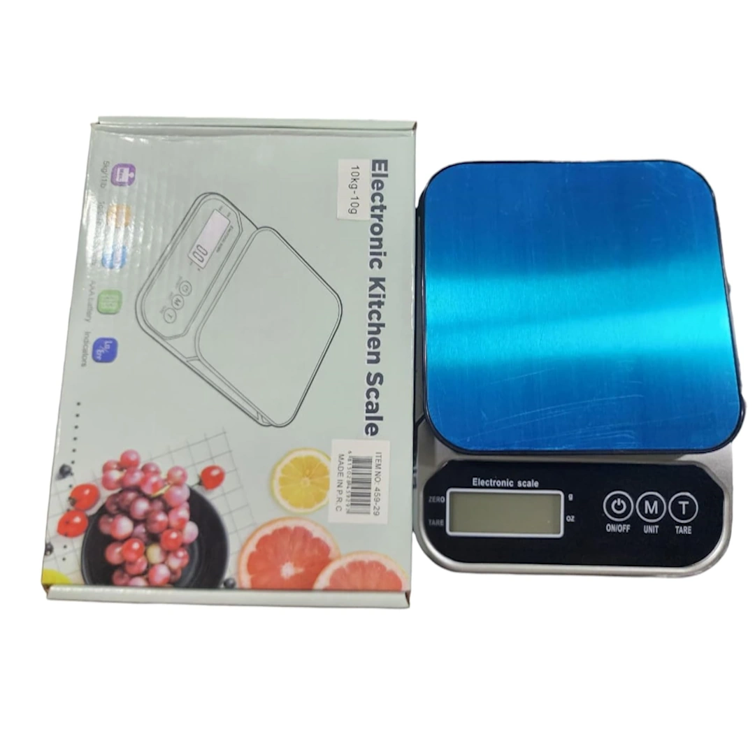 Modern Square Kitchen Scale-4 Digital Kitchen Scale with LCD Display, Mini Electronic Food Scale, Plastic | RoxyStore