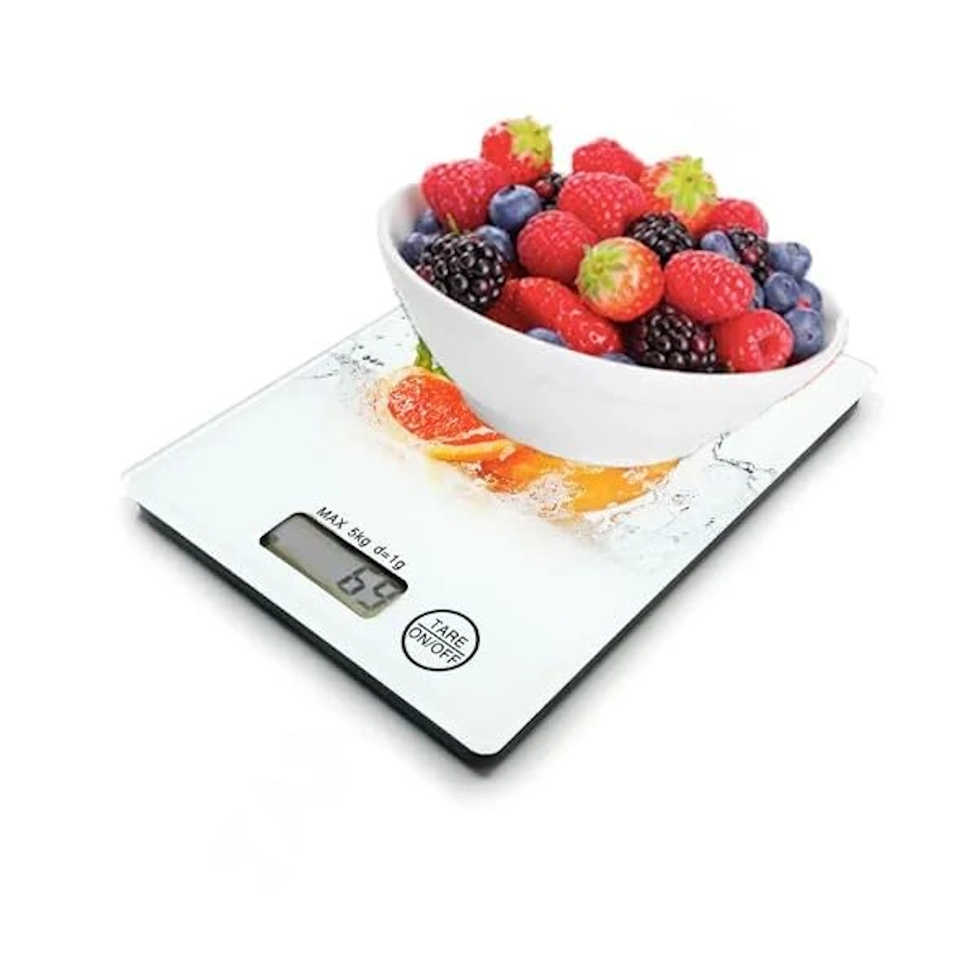 Square Glass Kitchen Scale-2 Multi-format digital kitchen scale weighs up to 5 kg | RoxyStore