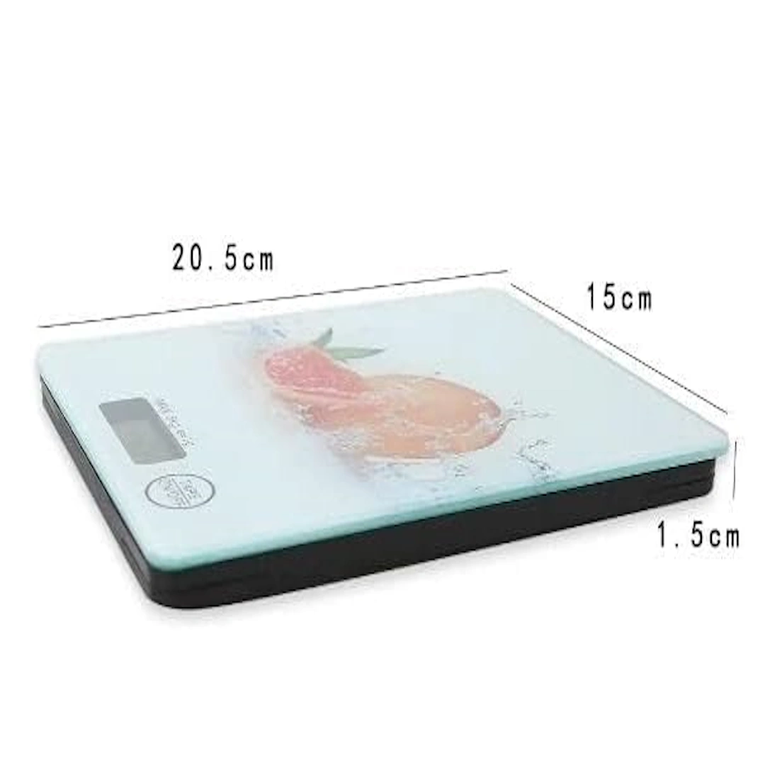 Square Glass Kitchen Scale-4 Multi-format digital kitchen scale weighs up to 5 kg | RoxyStore