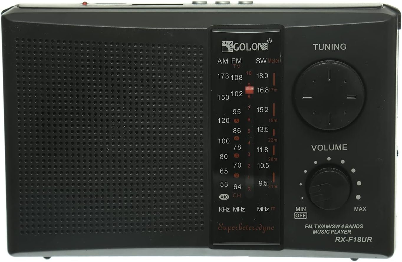 182 راديو جولون RX-F18UR الكلاسيكي المحمول – صوت قوي وتصميم أنيق يدعم FM/AM/SW وUSB وSD | RoxyStore
