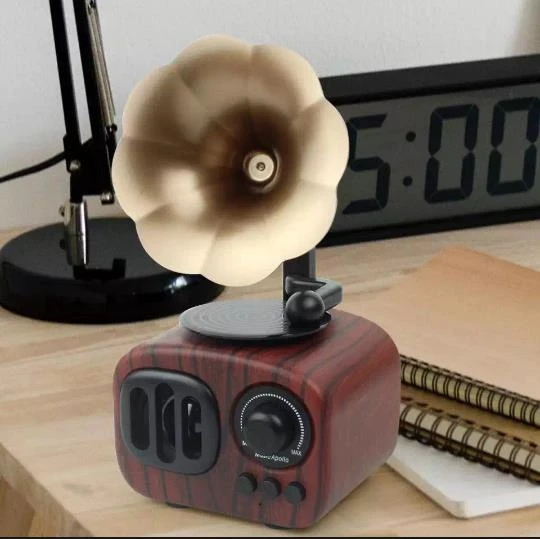 شش مكبر صوت بلوتوث Music Apollo B7 بلمسة خشبية فاخرة | RoxyStore