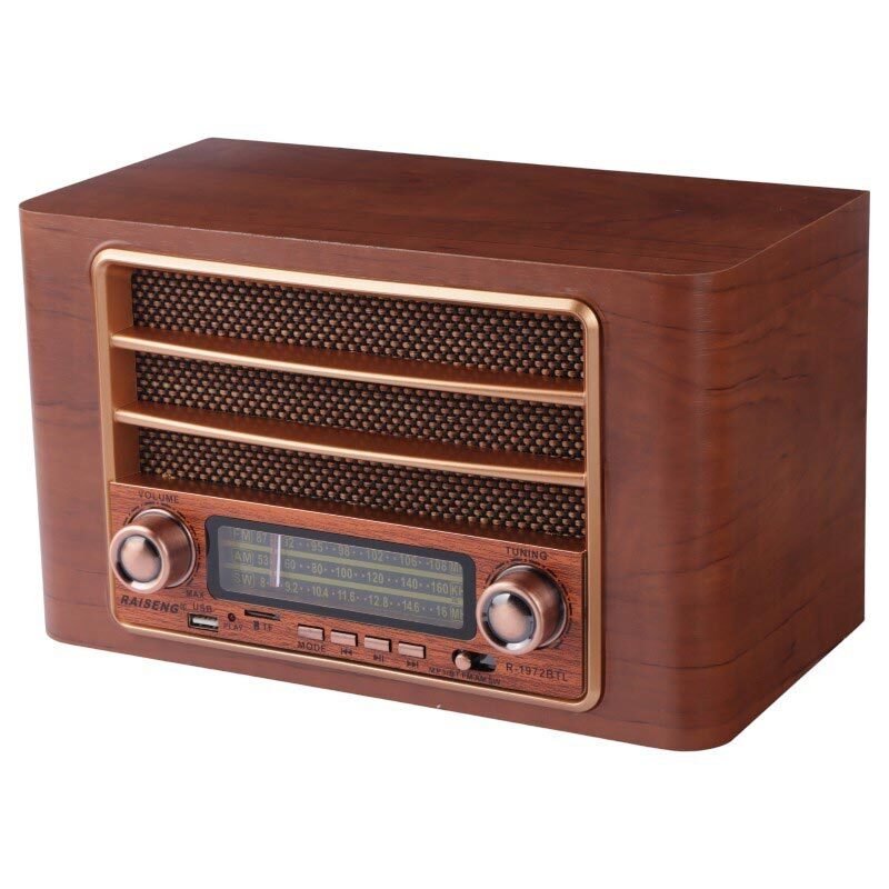 1763876350_f8td0qkba راديو ومكبر صوت كلاسيك بلوتوث Raiseng R-1972BT يدعم كارت ميموري وفلاشة USB | RoxyStore