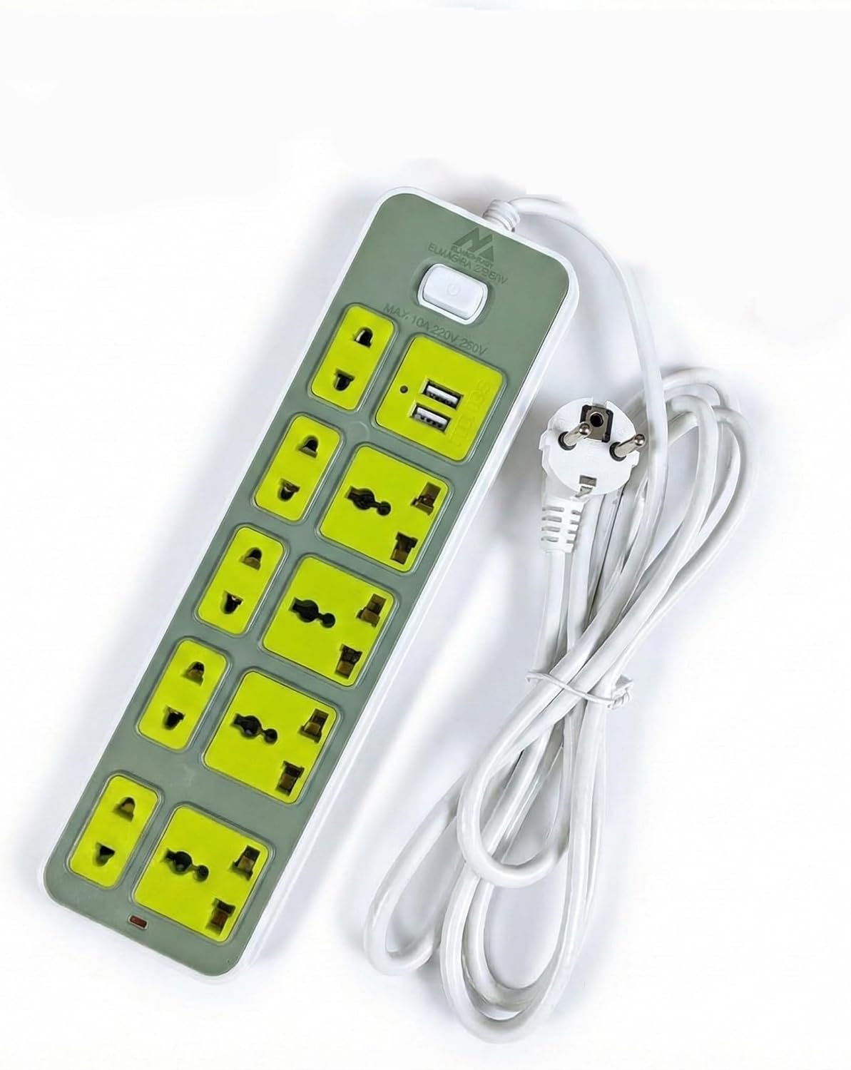 71HaXnm9iFL._AC_SL1500_ مشترك كهربائي NO-325A بقدرة 2500 واط و9 منافذ كهربائية مع منفذي USB | RoxyStore