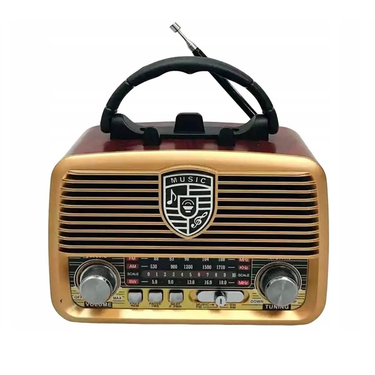 ICF-F24_01 راديو ومكبر صوت ICF-F24جولون — 3 نطاقات (AM-FM-SW)، يدعم البلوتوث، USB، بطاقة TF، مدخل AUX، مدخل DC، وبطارية قابلة لإعادة الشحن | RoxyStore