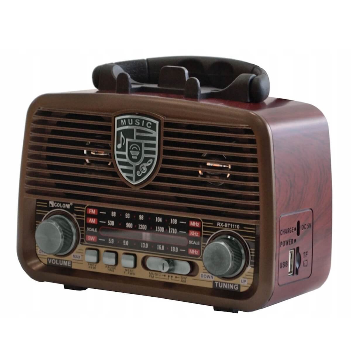 ICF-F24_03 راديو ومكبر صوت ICF-F24جولون — 3 نطاقات (AM-FM-SW)، يدعم البلوتوث، USB، بطاقة TF، مدخل AUX، مدخل DC، وبطارية قابلة لإعادة الشحن | RoxyStore