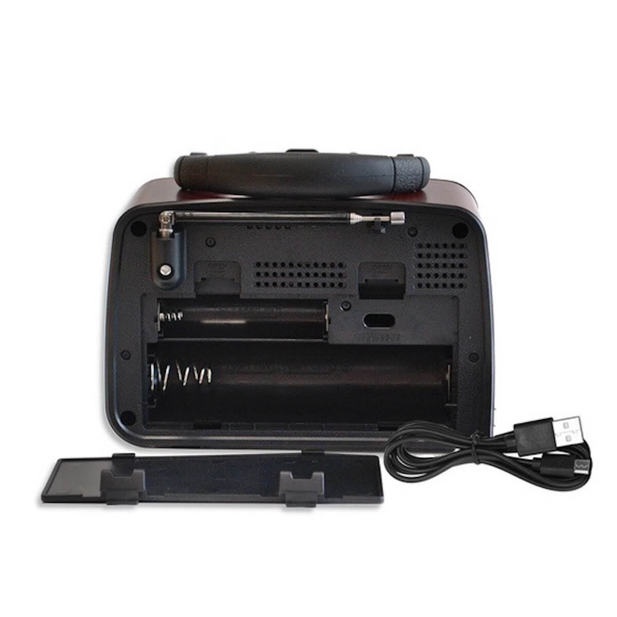 ICF-F24_07 راديو ومكبر صوت ICF-F24جولون — 3 نطاقات (AM-FM-SW)، يدعم البلوتوث، USB، بطاقة TF، مدخل AUX، مدخل DC، وبطارية قابلة لإعادة الشحن | RoxyStore