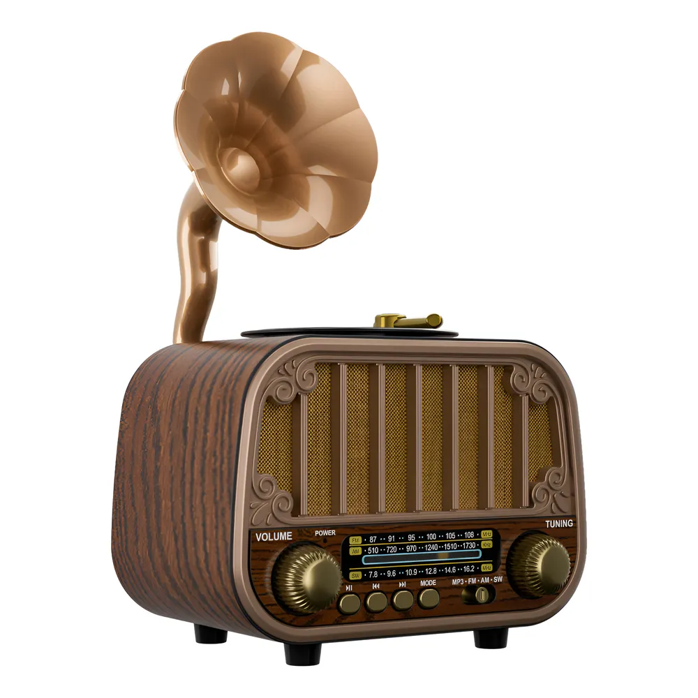 راديو كلاسيكي بلوتوث M-1318BT – صوت عالي الجودة، يدعم FM / AM / SW، تشغيل USB وTF وAUX، بطارية قوية قابلة للشحن | RoxyStore