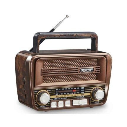 راديو بلوتوث جولون RX-733BT كلاسيكي خشبي محمول – بلوتوث 5.3، AM/FM/SW، USB وTF