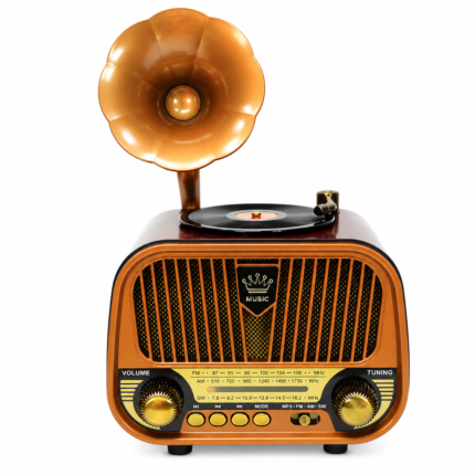 راديو كلاسيكي بلوتوث M-1319BT – صوت عالي الجودة، يدعم FM / AM / SW، تشغيل USB وTF وAUX، بطارية قوية قابلة للشحن